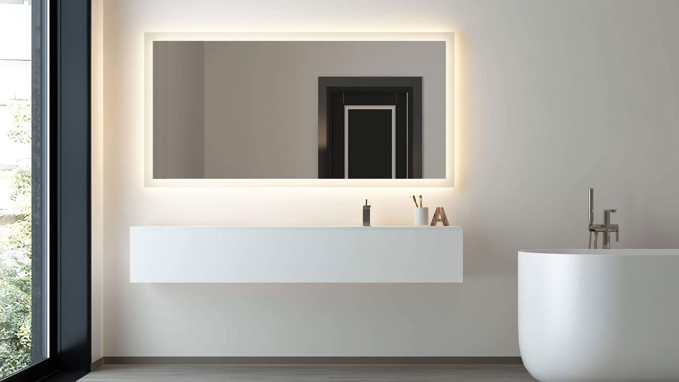 MIAMI BadSpiegel mit LED Beleuchtung Wandspiegel zu Badezimmer nach Maß+EXTRAS 