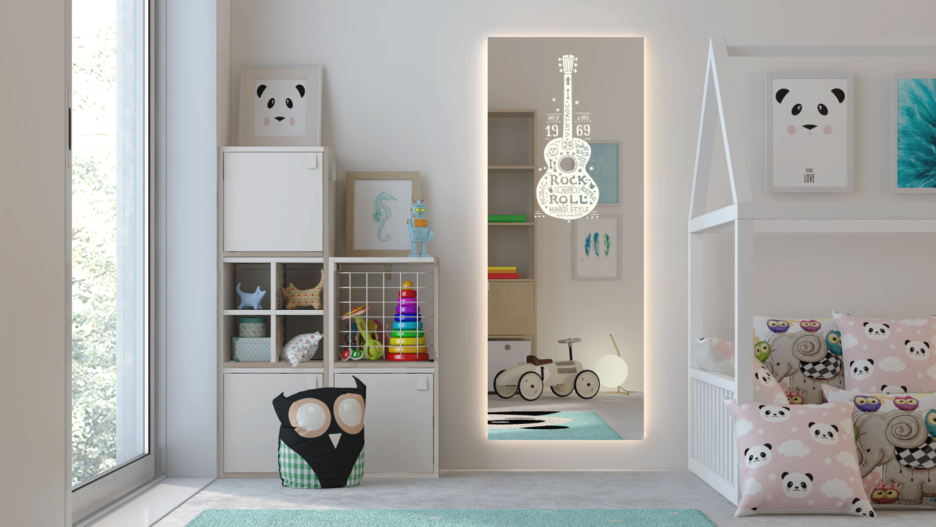 Kinderzimmer Spiegel Gitarre 