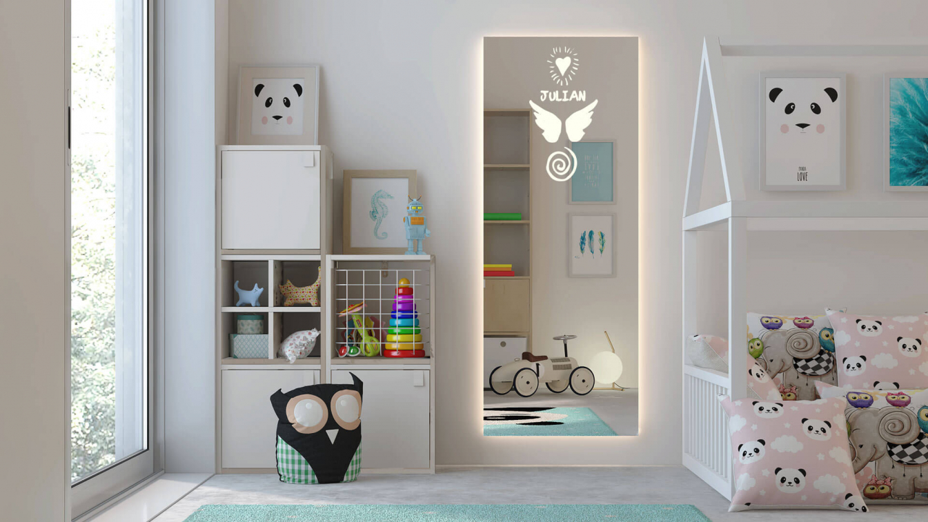 Kinderzimmer Spiegel mit Wunschnamen
