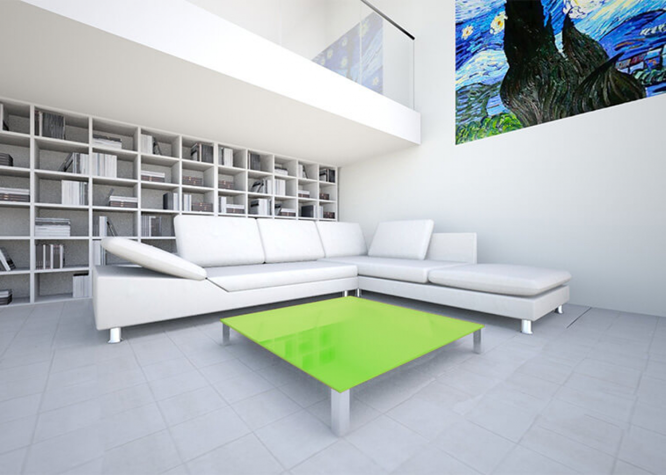Glastischplatte Luminous Green