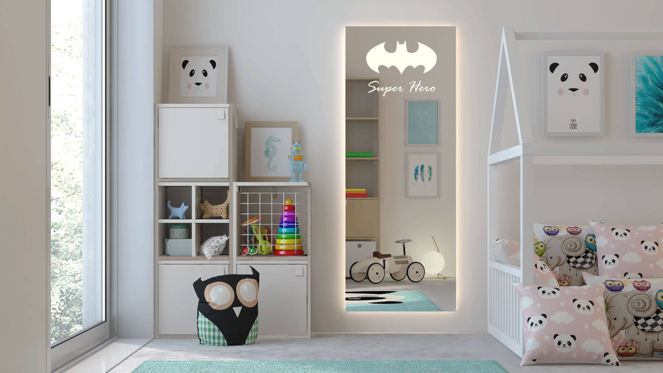 Kinderzimmer Spiegel Superhero